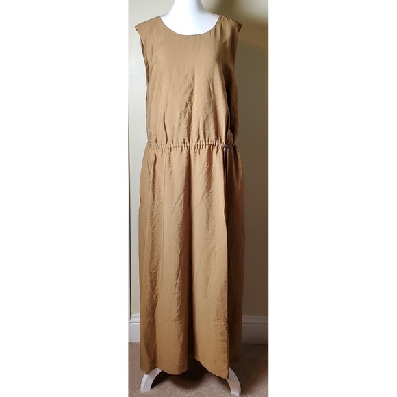 Vince Dresses & Skirts - Vince‎ Sleeveless Cross Back Midi Maxi Brown Dress NWT New Flowy Casual
